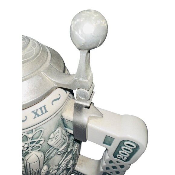 RARE 1000 Years Millennium Collectors Stein By CUI Inc Made In Brazil Globe Top - Picture 6 of 9